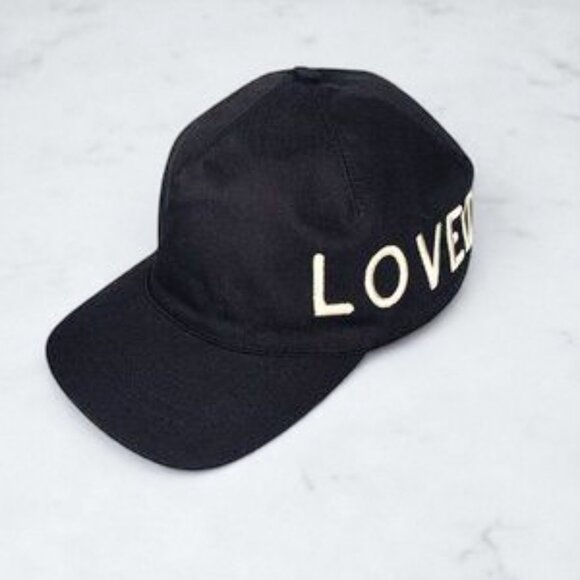 NWT Authentic Gucci Cotton Loved Gucci Baseball Hat L Navy - Picture 9 of 9